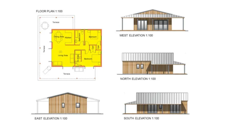 Floor Plan + Elevations